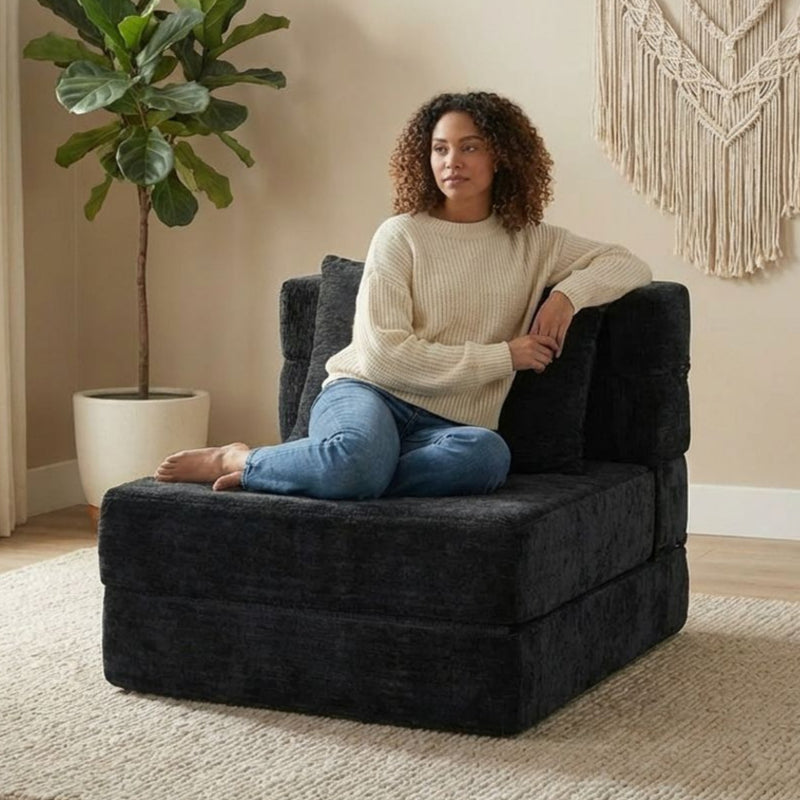 Boneless Foldout Frameless Floor Sofa – Chaise & Sleeper | Oak & Birch