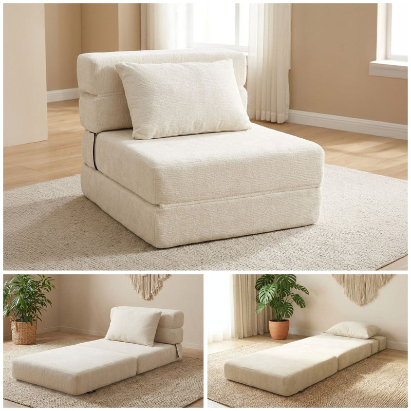 Boneless Foldout Frameless Floor Sofa – Chaise & Sleeper | Oak & Birch