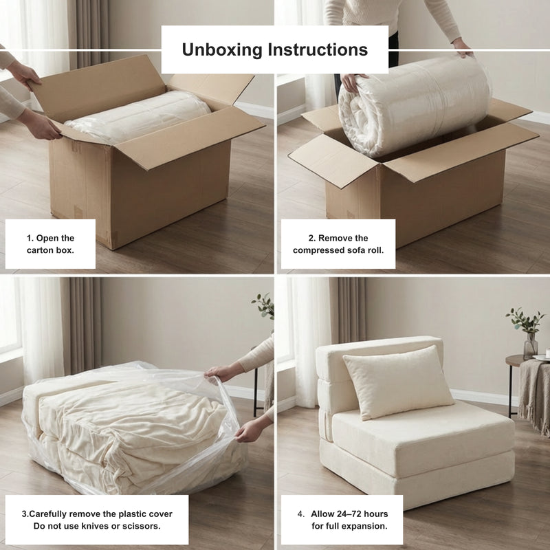 Boneless Foldout Frameless Floor Sofa – Chaise & Sleeper | Oak & Birch