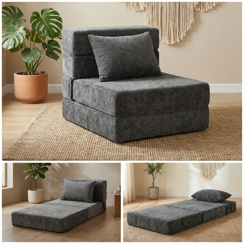 Boneless Foldout Frameless Floor Sofa – Chaise & Sleeper | Oak & Birch