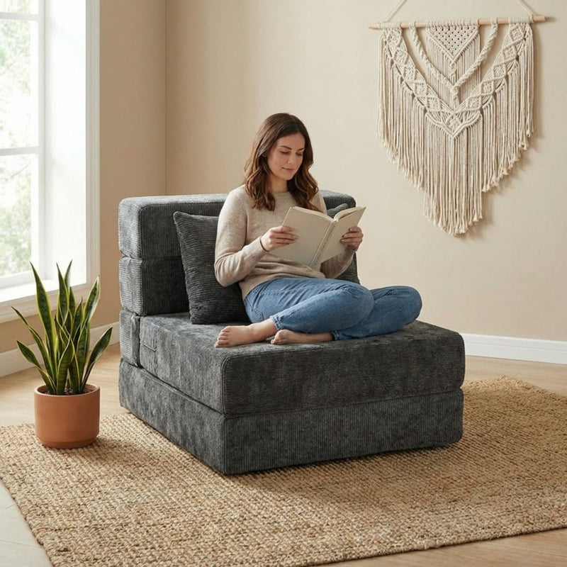 Boneless Foldout Frameless Floor Sofa – Chaise & Sleeper | Oak & Birch