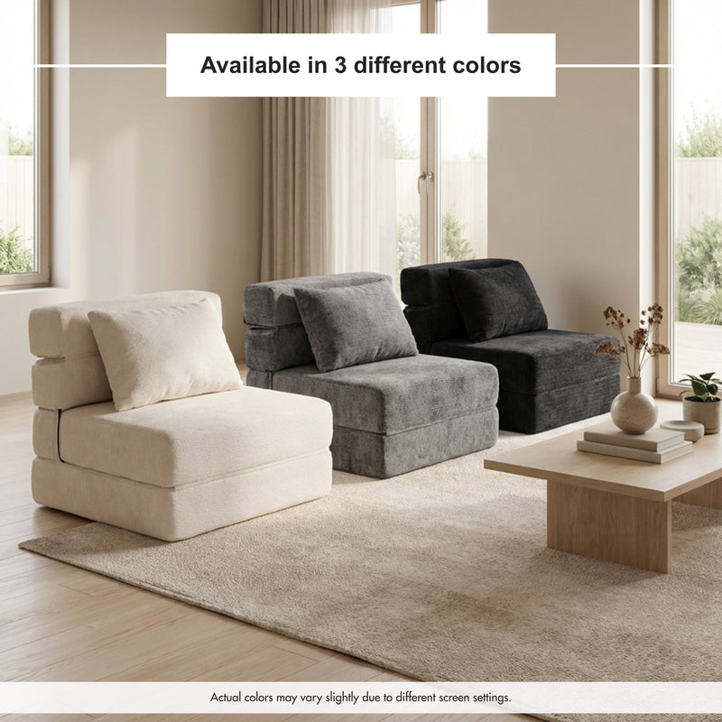 Boneless Foldout Frameless Floor Sofa – Chaise & Sleeper | Oak & Birch