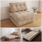 Oak & Birch Cielo Boneless Sofa Bed – 3-in-1 Convertible Floor Sofa Beige