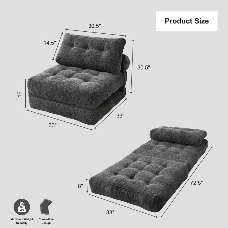 Cielo Boneless Sofa Bed – 3-in-1 Convertible Floor Sofa | Oak & Birch