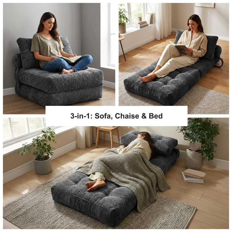 Cielo Boneless Sofa Bed – 3-in-1 Convertible Floor Sofa | Oak & Birch