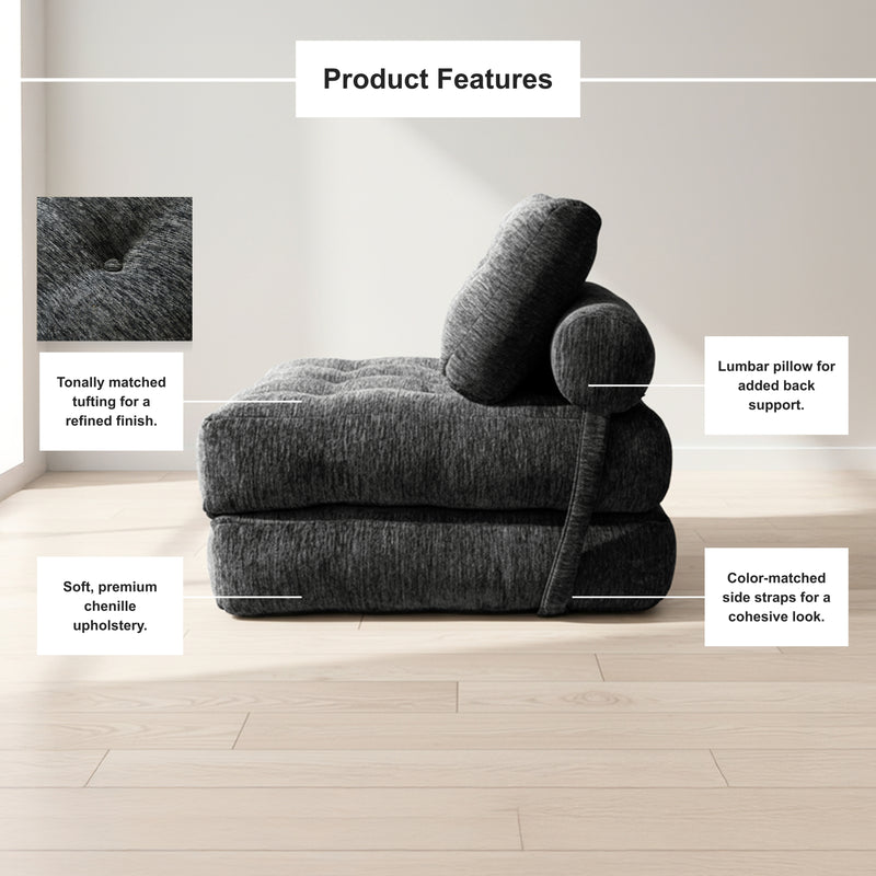 Cielo Boneless Sofa Bed – 3-in-1 Convertible Floor Sofa | Oak & Birch