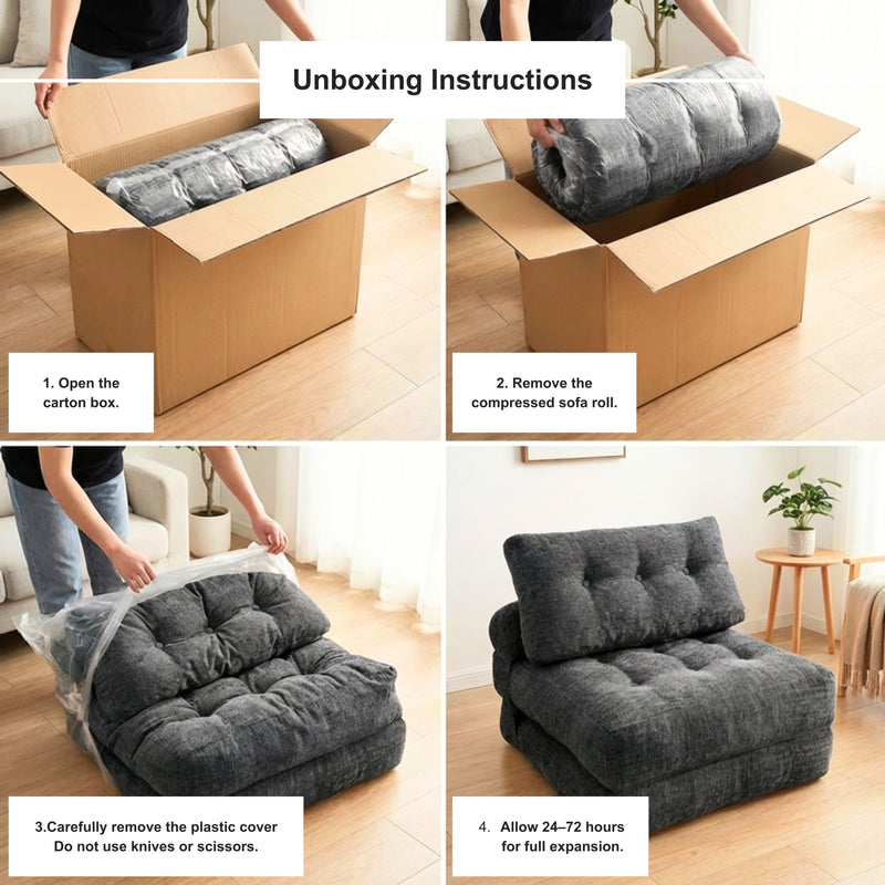 Cielo Boneless Sofa Bed – 3-in-1 Convertible Floor Sofa | Oak & Birch