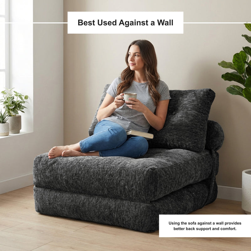Cielo Boneless Sofa Bed – 3-in-1 Convertible Floor Sofa | Oak & Birch