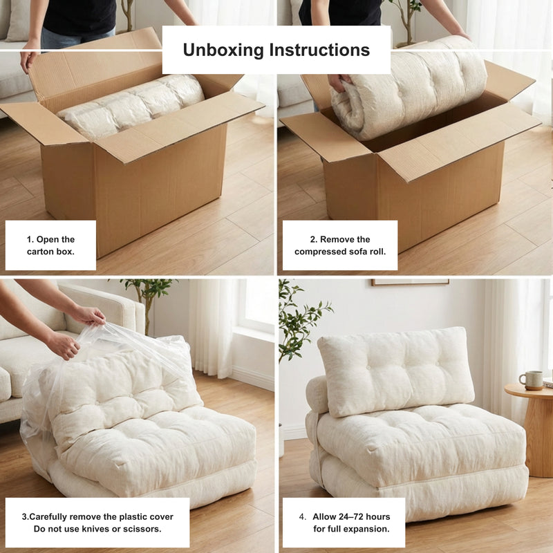 Boneless Convertible Floor Couch – Chaise Lounge & Sleeper | Oak & Birch