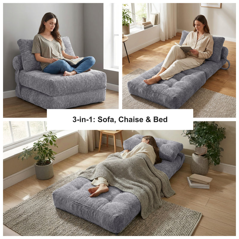 Cielo Boneless Sofa Bed – 3-in-1 Convertible Floor Sofa | Oak & Birch