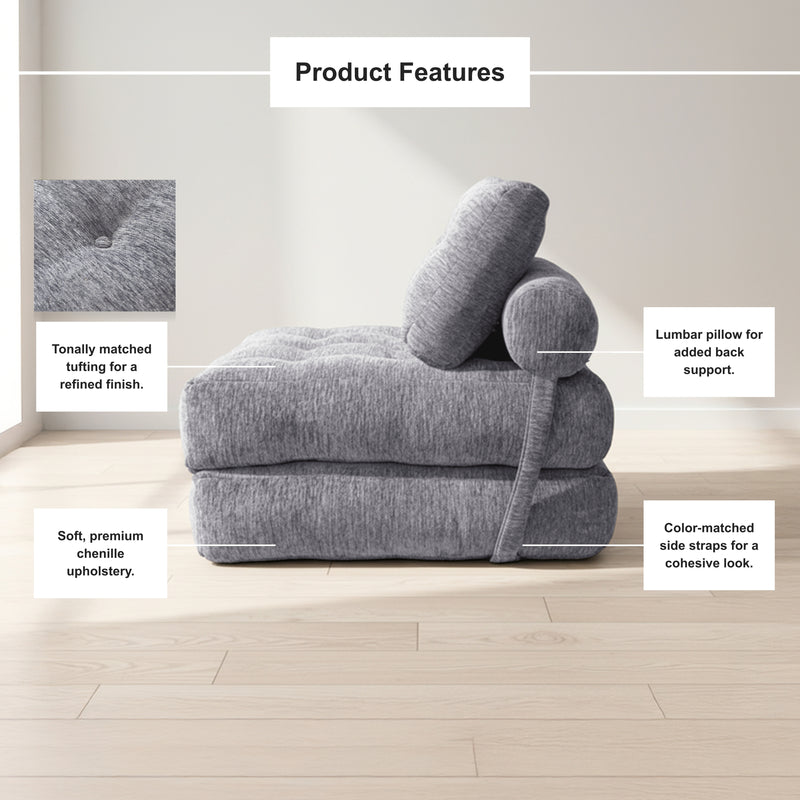 Cielo Boneless Sofa Bed – 3-in-1 Convertible Floor Sofa | Oak & Birch