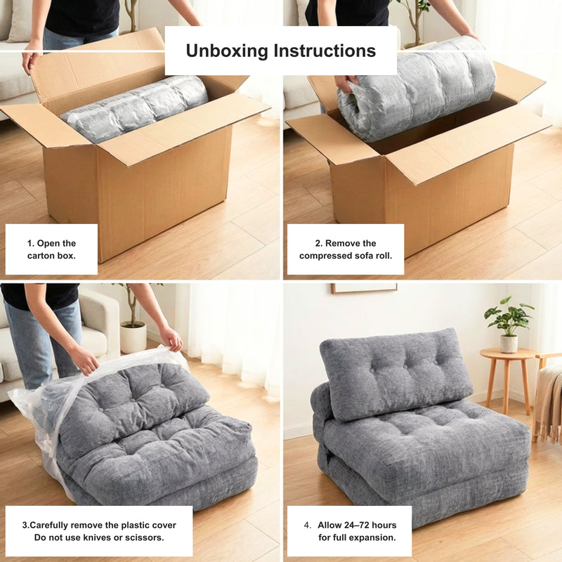 Cielo Boneless Sofa Bed – 3-in-1 Convertible Floor Sofa | Oak & Birch