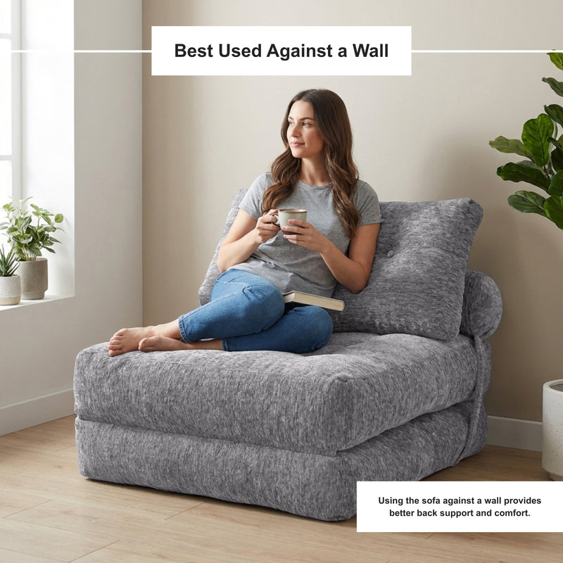 Cielo Boneless Sofa Bed – 3-in-1 Convertible Floor Sofa | Oak & Birch