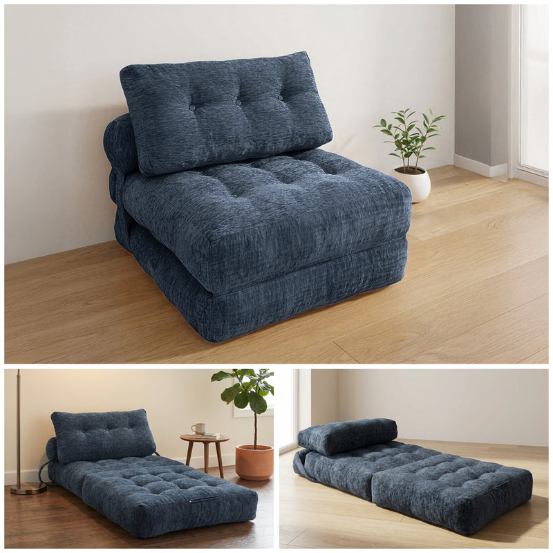 Boneless Convertible Floor Couch – Chaise Lounge & Sleeper | Oak & Birch