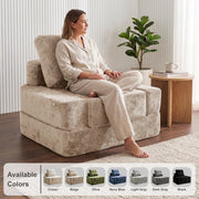 Oak & Birch Boneless 3-in-1 Folding Floor Sofa Bed – Vacuum Sealed, No Assembly Light Gray Beige