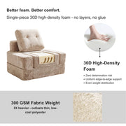 Oak & Birch Boneless 3-in-1 Folding Floor Sofa Bed – Vacuum Sealed, No Assembly Light Gray Beige