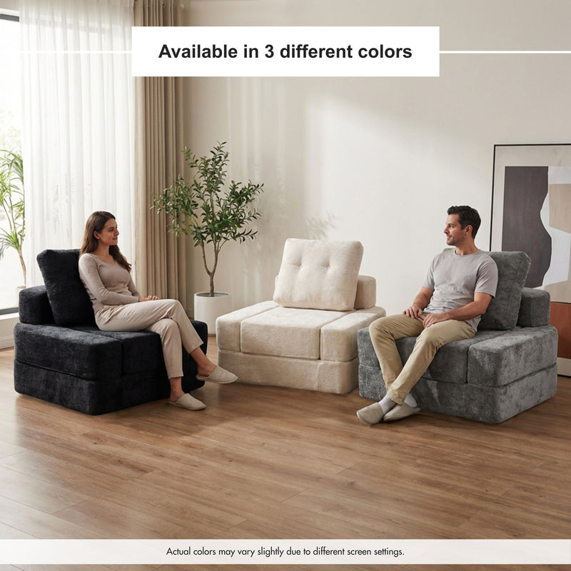 Boneless 3-in-1 Folding Floor Sofa Bed – Vacuum Sealed, No Assembly | Oak & Birch