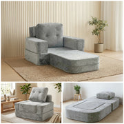 Oak & Birch Boneless 3-in-1 Folding Floor Sofa Bed – Vacuum Sealed, No Assembly Light Gray 