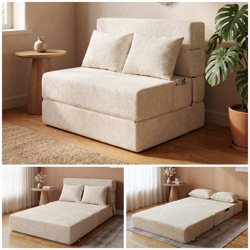 Boneless Foldout Frameless Floor Sofa – Chaise & Sleeper | Oak & Birch