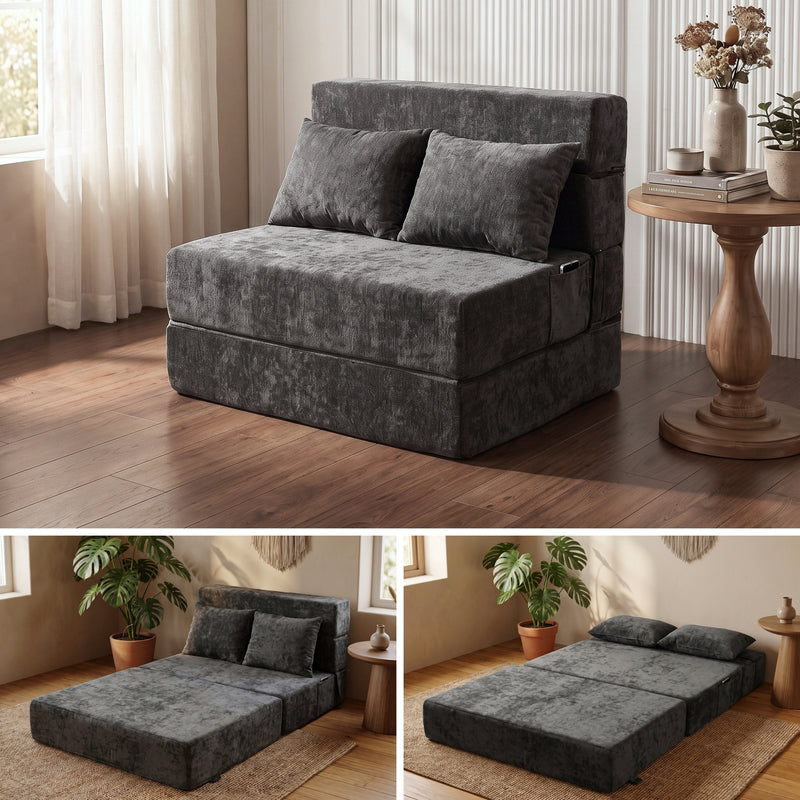 Boneless Foldout Frameless Floor Sofa – Chaise & Sleeper | Oak & Birch