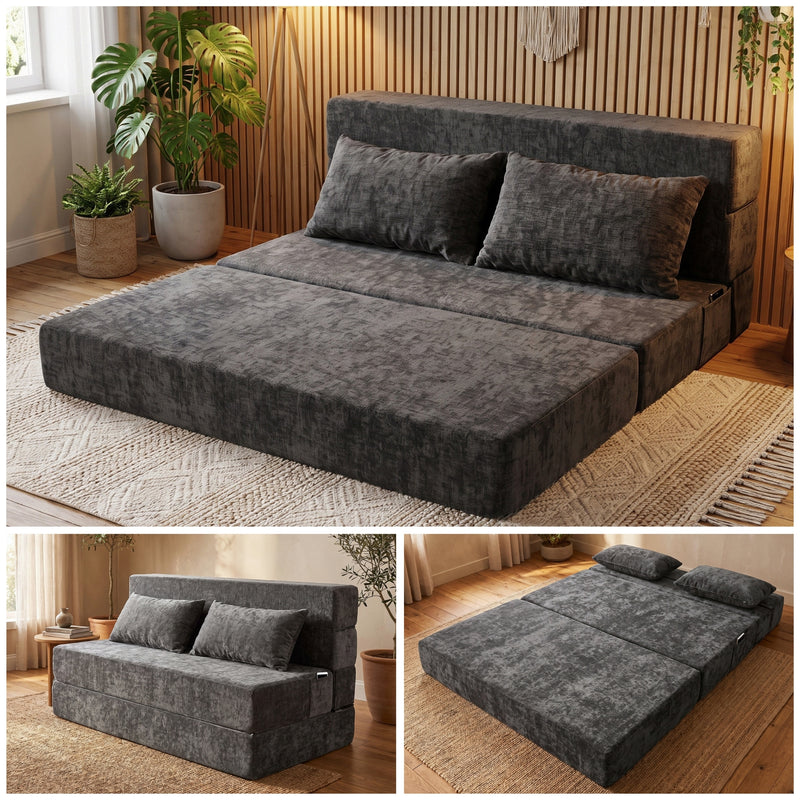 Boneless Foldout Frameless Floor Sofa – Chaise & Sleeper | Oak & Birch