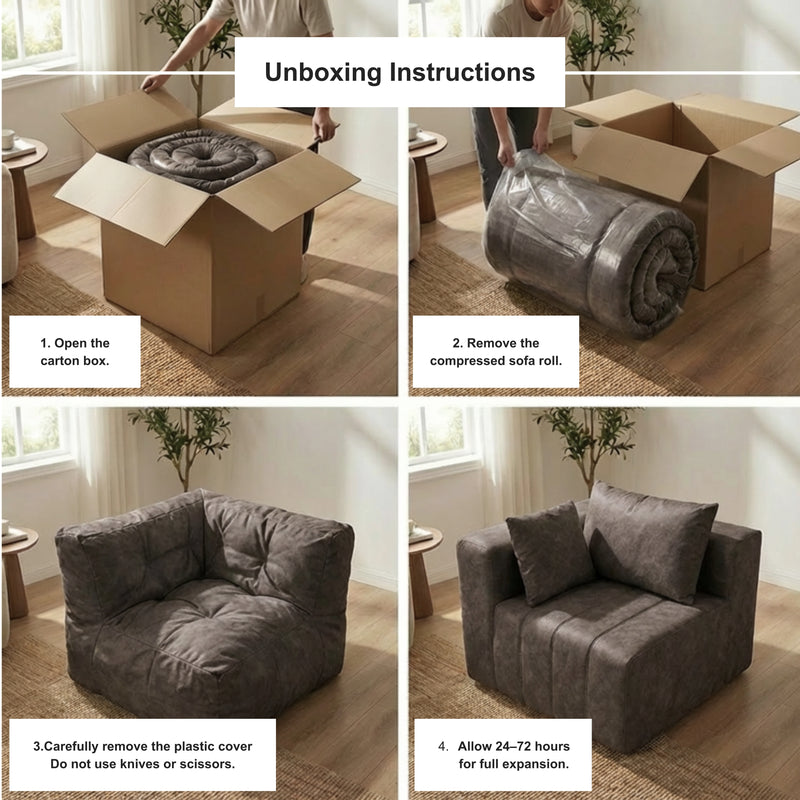 Boneless Deep Seat Modular Sofa Individual Modules | Oak & Birch