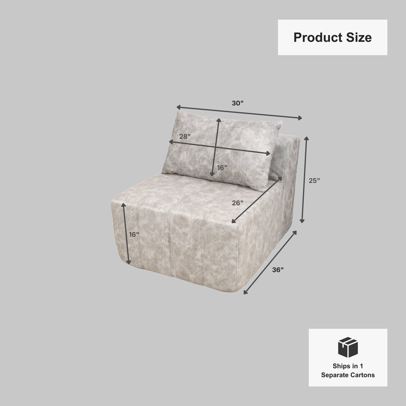 Boneless Deep Seat Modular Sofa Individual Modules | Oak & Birch