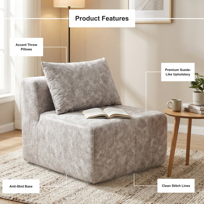 Boneless Deep Seat Modular Sectional Sofa in a Box | Oak & Birch