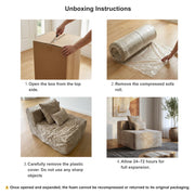 Oak & Birch Soft Haven Curved Boneless Modular Sofa — Plush Velvet Sectional Armless Chair Cream
