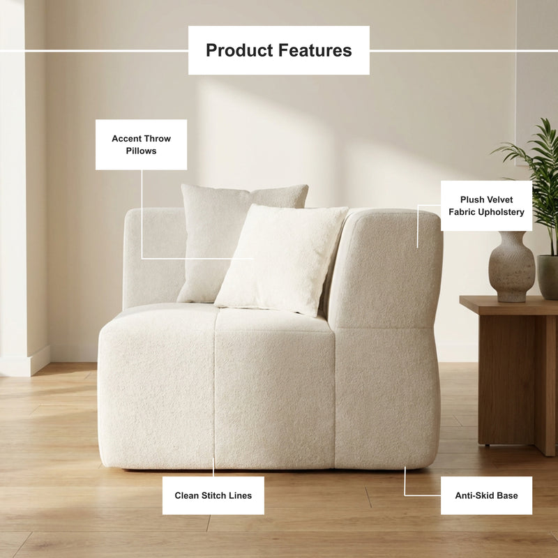 Boneless Modular Sectional Couch in a Box with Ottoman | Oak & Birch