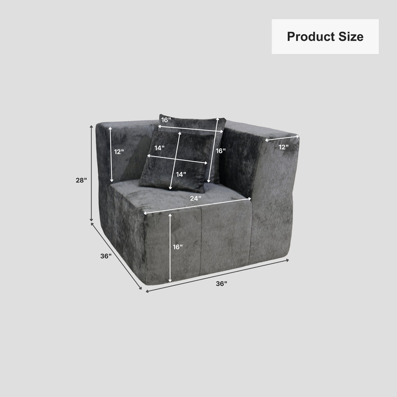 Boneless Modular Sectional Couch in a Box with Ottoman | Oak & Birch