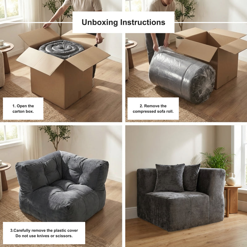 Boneless Modular Sofa Individual Modules | Oak & Birch