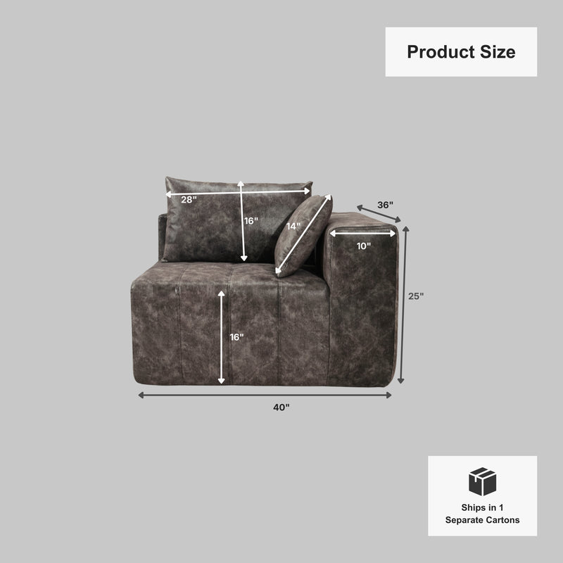 Boneless Deep Seat Modular Sectional Sofa in a Box | Oak & Birch