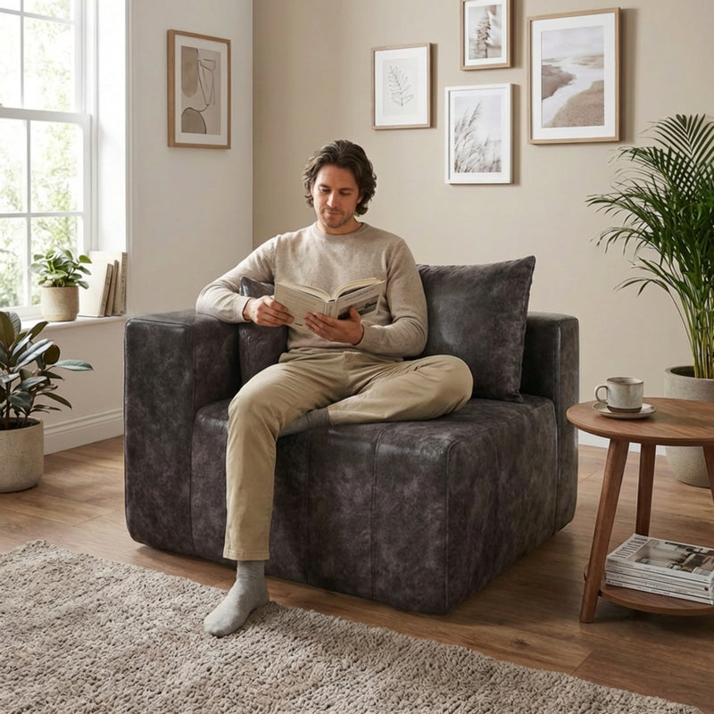 Boneless Deep Seat Modular Sofa Individual Modules | Oak & Birch