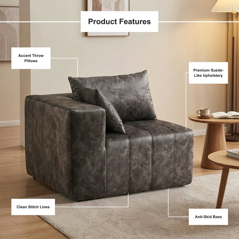 Boneless Deep Seat Modular Sofa Individual Modules | Oak & Birch