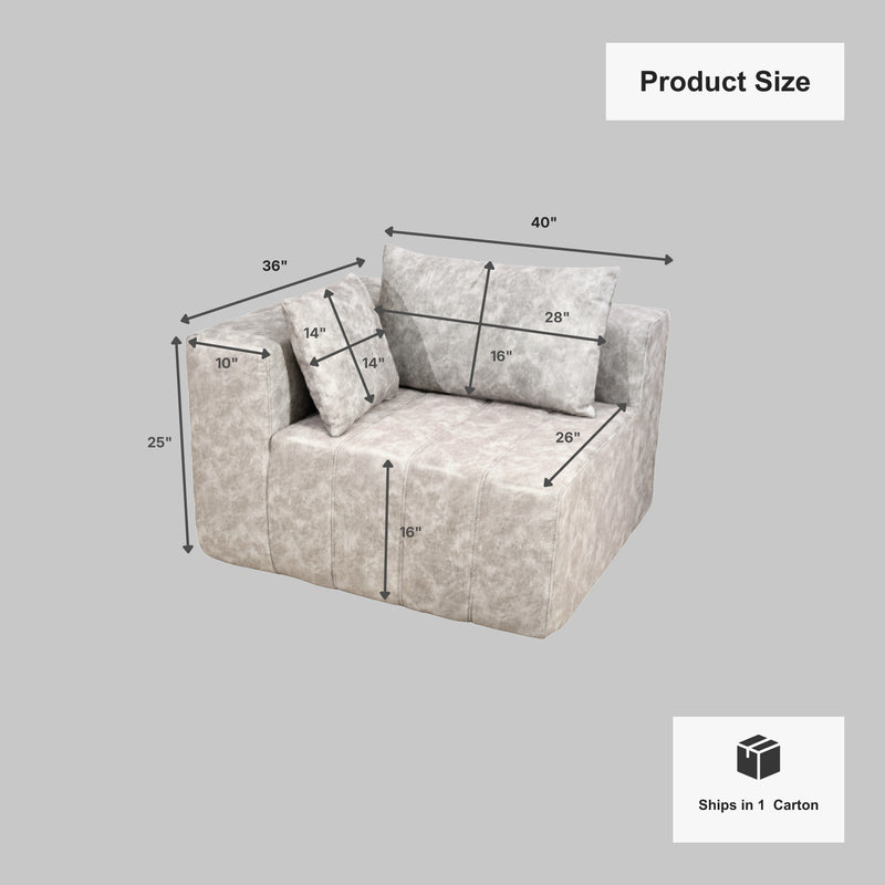 Boneless Deep Seat Modular Sectional Sofa in a Box | Oak & Birch