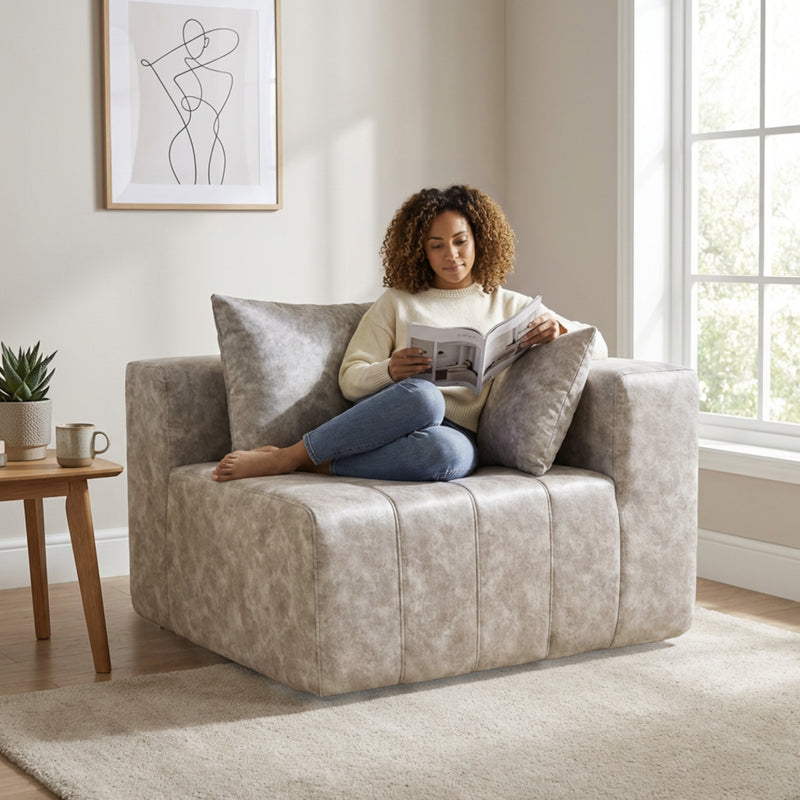 Boneless Deep Seat Modular Sofa Individual Modules | Oak & Birch