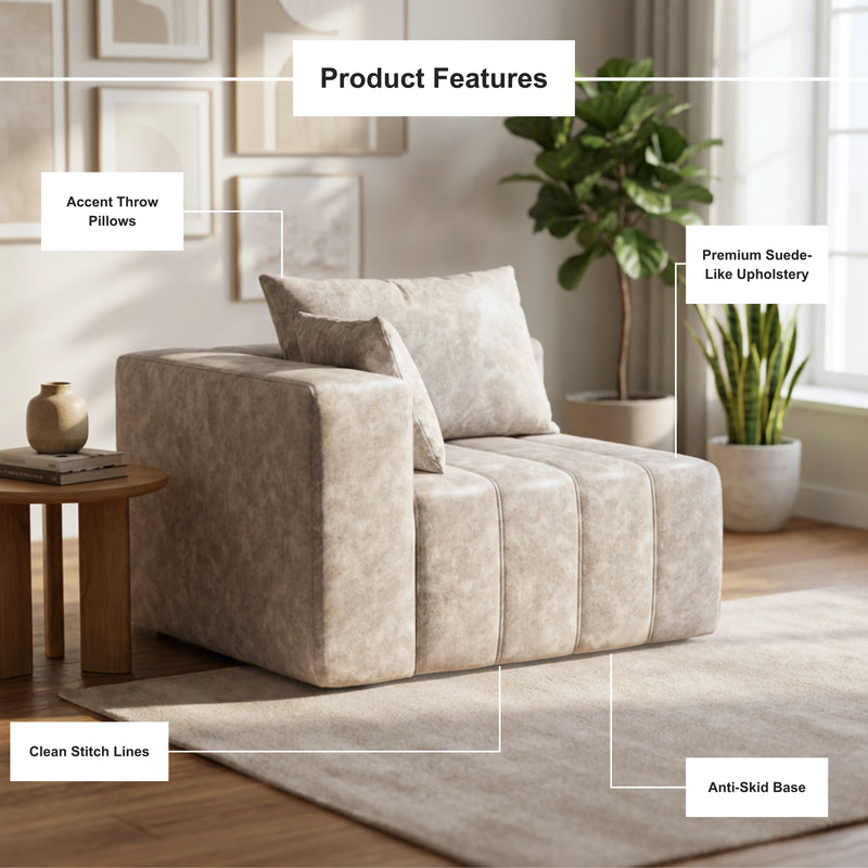 Boneless Deep Seat Modular Sofa Individual Modules | Oak & Birch