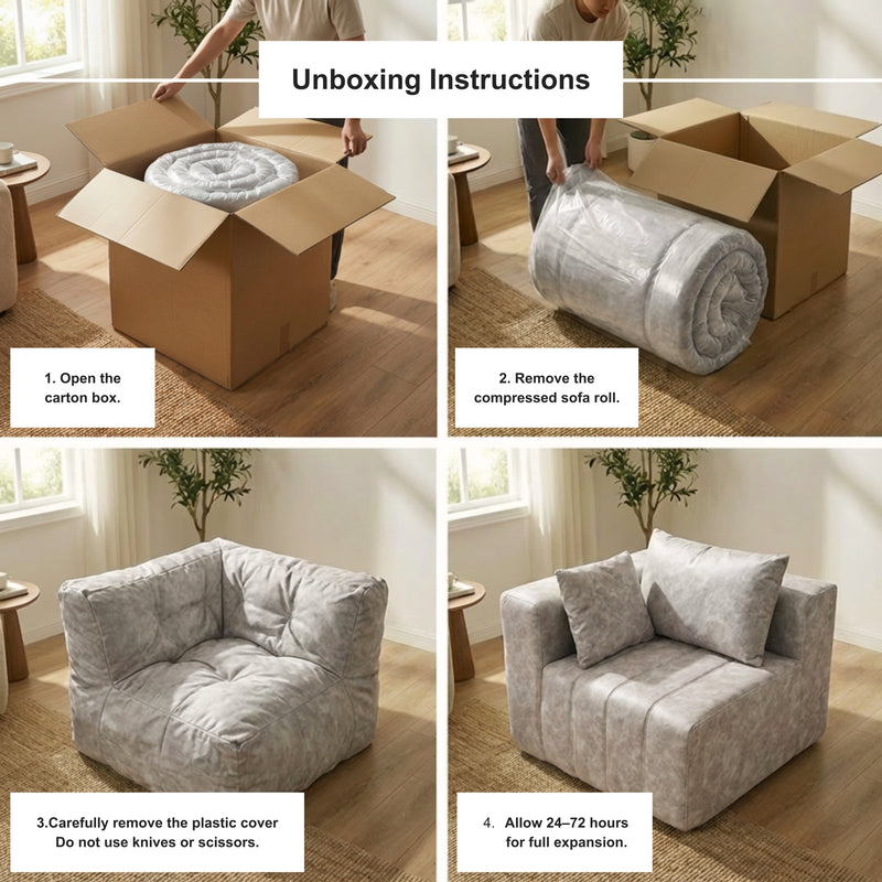 Boneless Deep Seat Modular Sofa Individual Modules | Oak & Birch