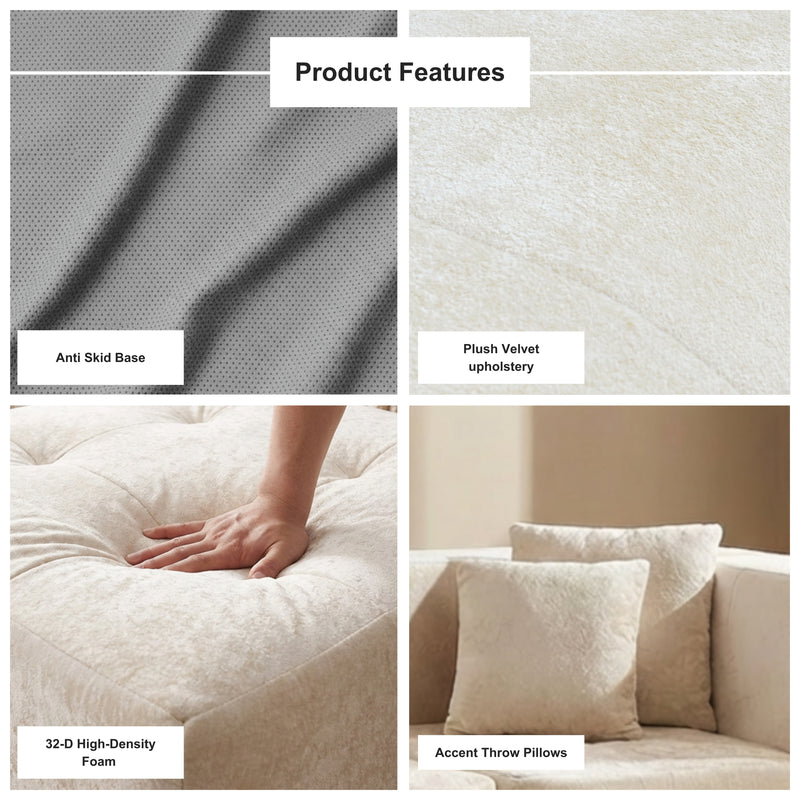 Boneless Modular Sectional Couch in a Box with Ottoman | Oak & Birch