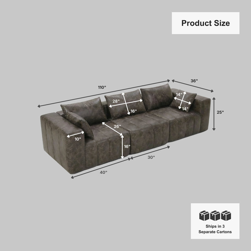Boneless Deep Seat Modular Sectional Sofa in a Box | Oak & Birch