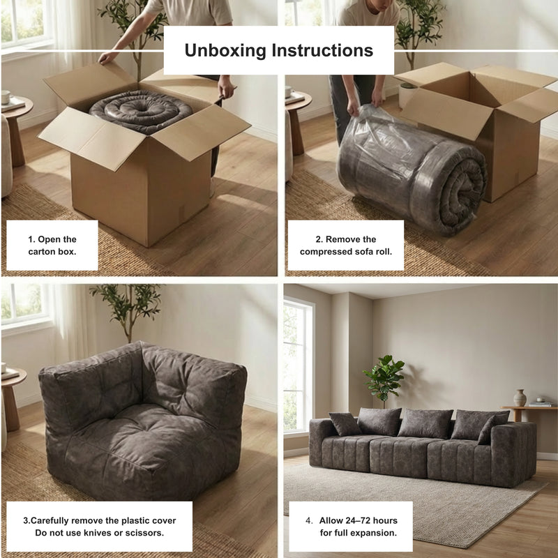 Boneless Deep Seat Modular Sectional Sofa in a Box | Oak & Birch