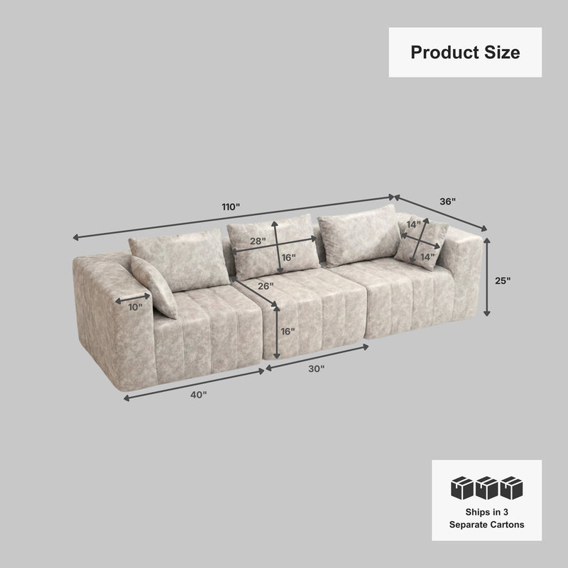 Boneless Deep Seat Modular Sectional Sofa in a Box | Oak & Birch