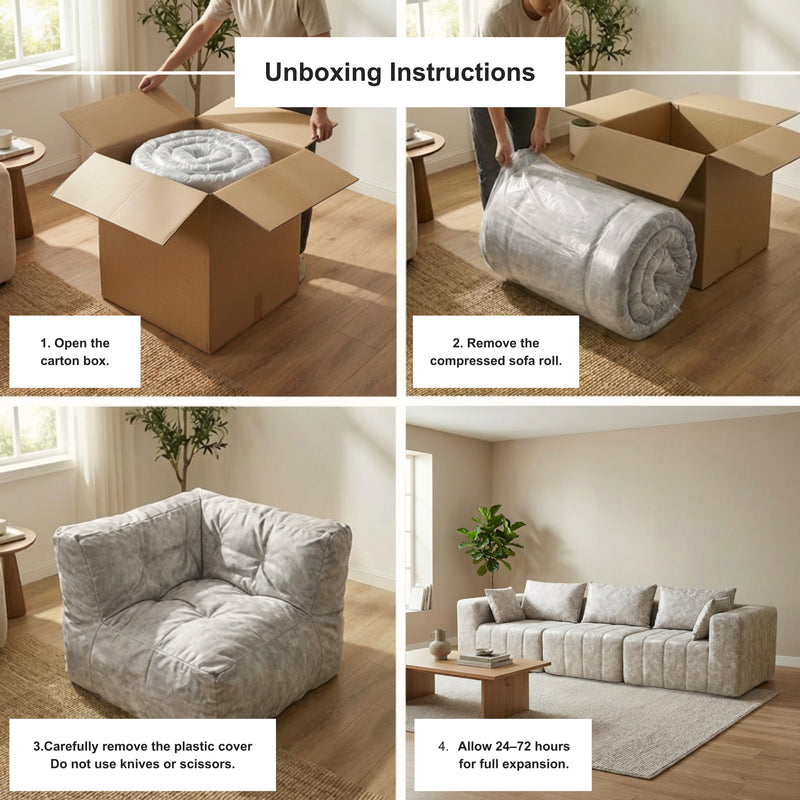 Boneless Deep Seat Modular Sectional Sofa in a Box | Oak & Birch