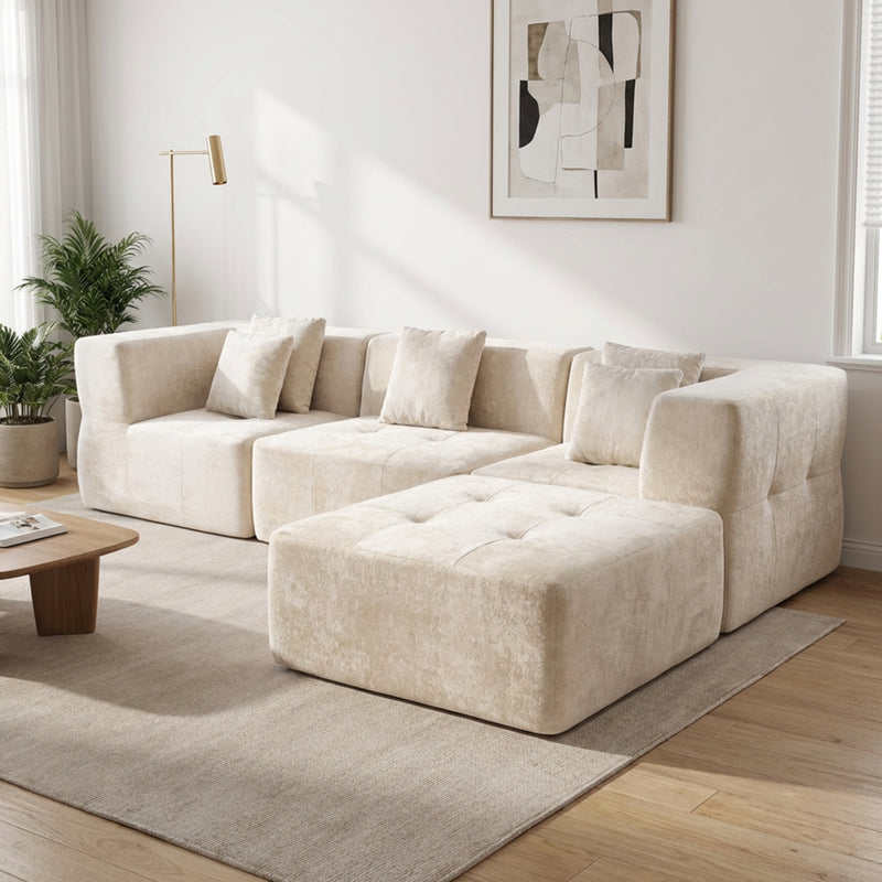 Boneless Modular Sectional Couch in a Box with Ottoman | Oak & Birch
