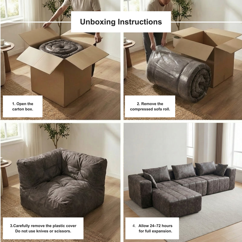 Boneless Deep Seat Modular Sectional Sofa in a Box | Oak & Birch