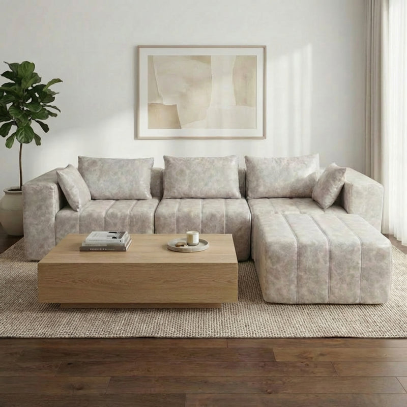 Boneless Deep Seat L-Shaped Sectional Sofa — Modular, No Assembly | Oak & Birch