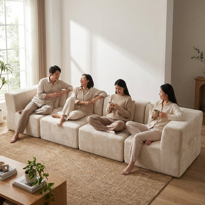 Boneless Modular Sectional Sofa in a Box — Deep Seat | Oak & Birch