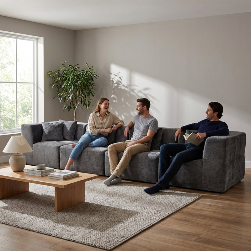 Boneless Modular Sectional Couch in a Box with Ottoman | Oak & Birch