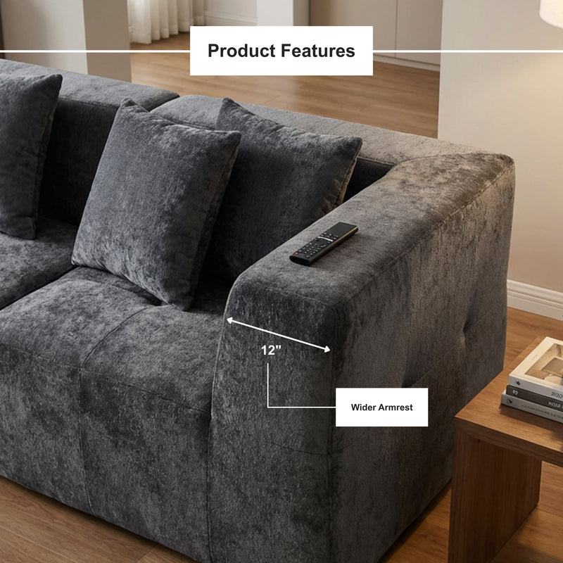 Boneless Modular Sectional Sofa in a Box — Deep Seat | Oak & Birch